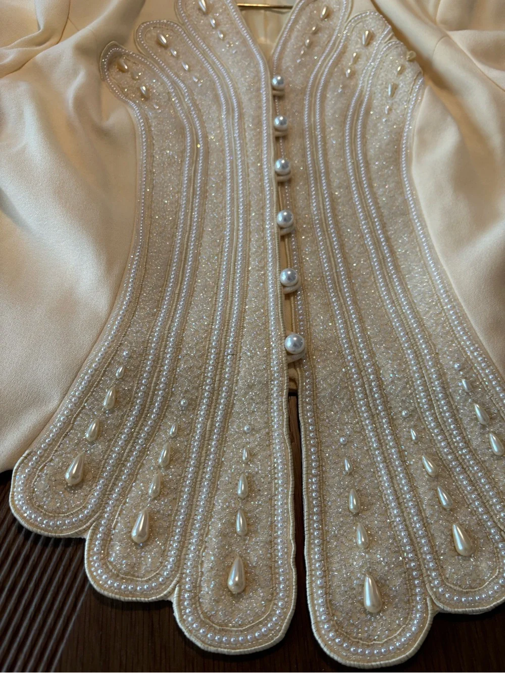 Albert Nipon Evening 2piece Elegant Beaded Women's Jacket and maxi skirt